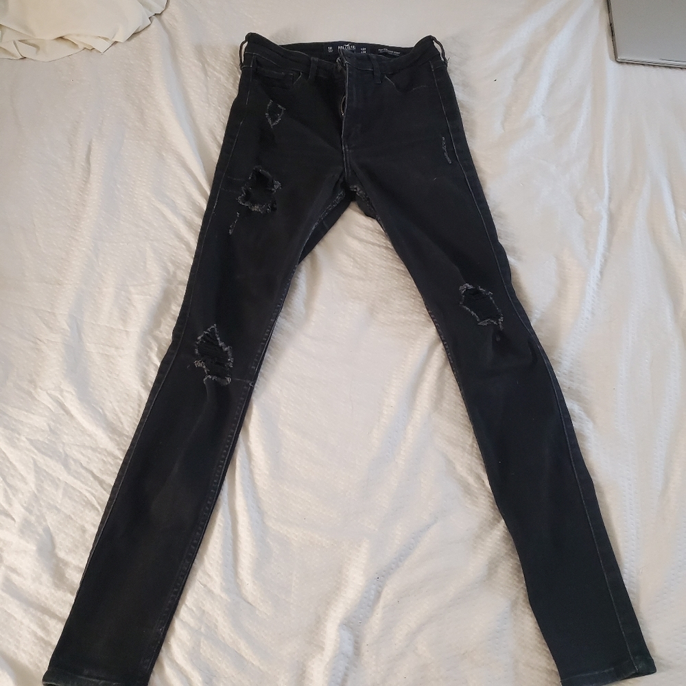 black ripped jeans